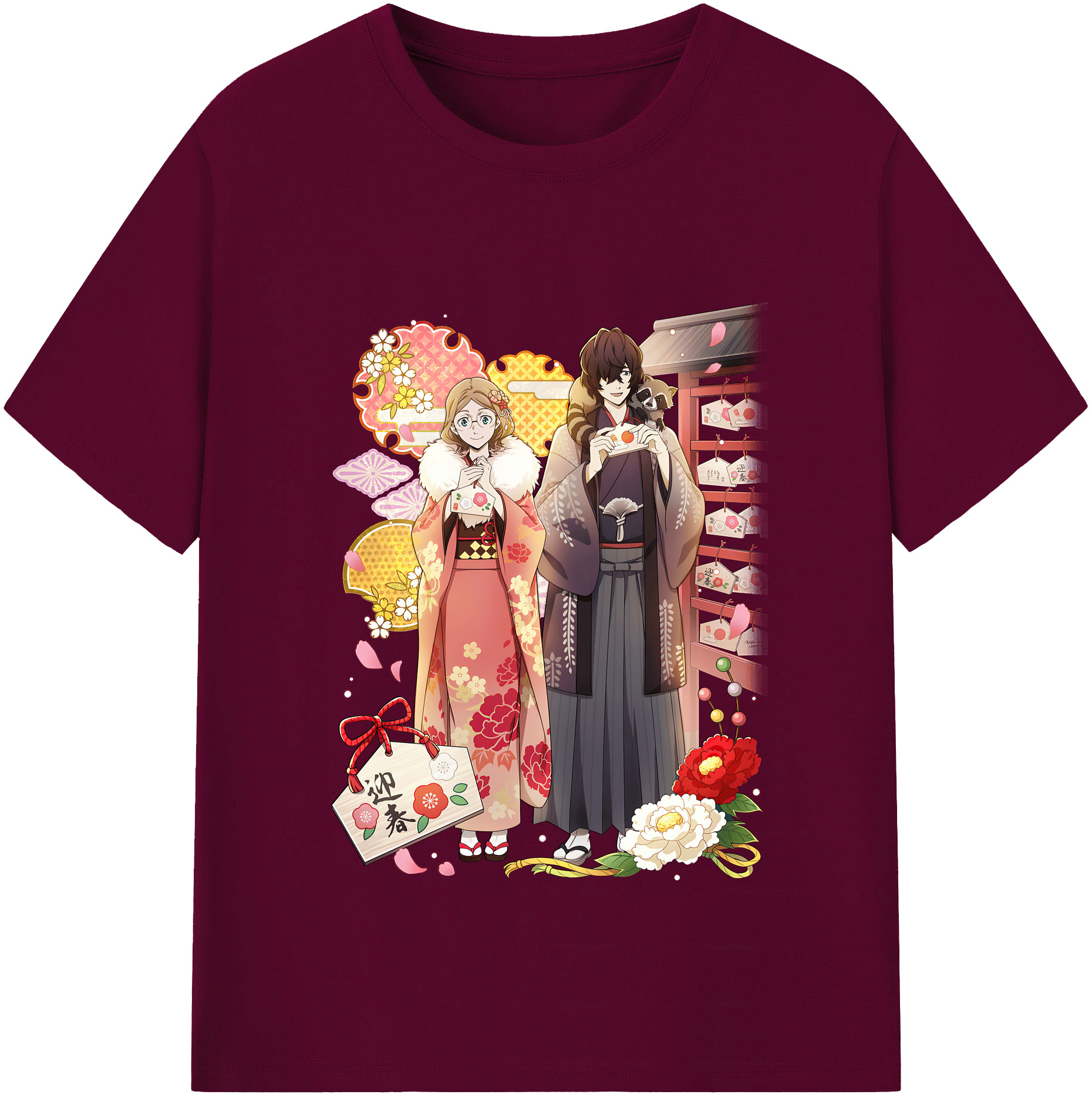 （画像用） 文豪ストレイドッグス Bungo Stray Dogs レディースカジュアルプリントTシャツ（綿100％）
